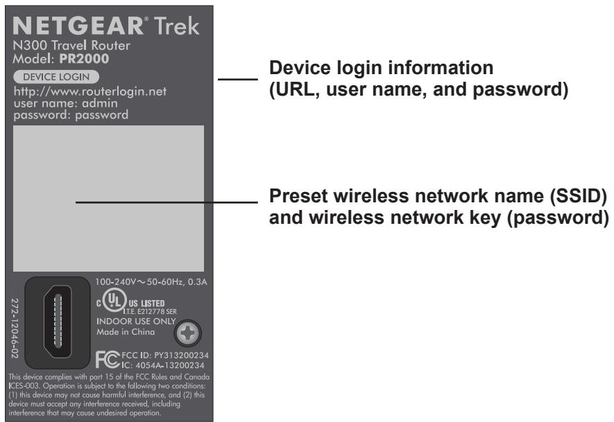 NETGEAR PR2000-100EUS - Product Label - 1