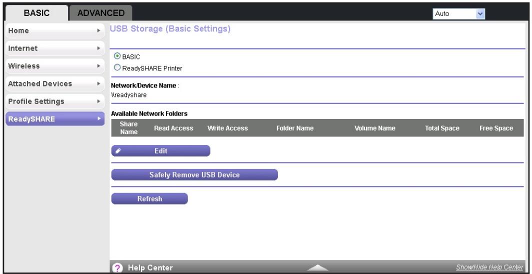 NETGEAR PR2000-100EUS - Select BASIC > ReadySHARE. - 1