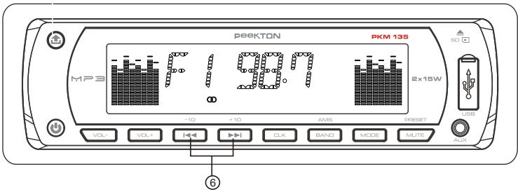 PEEKTON PKM135 - TOUCHES RECHERCHE (MODE RADIO) - 1