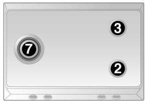 SMEG SE70SGH - Disposition des brûleurs sur la table de cuisson - 2