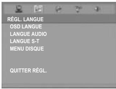THOMSON DPL 937 VD NOIR - RÉGLAGE DE LA LANGUAGE - 1