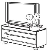 SONY RHT-G900 - Ne placez pas d'objets chauds, tels qu'une poële brûlante ou une bouilloire, sur le meuble. - 1