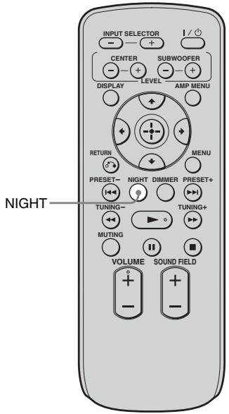 SONY RHT-G900 - Reproduction du son à faible volume (mode NIGHT) - 1