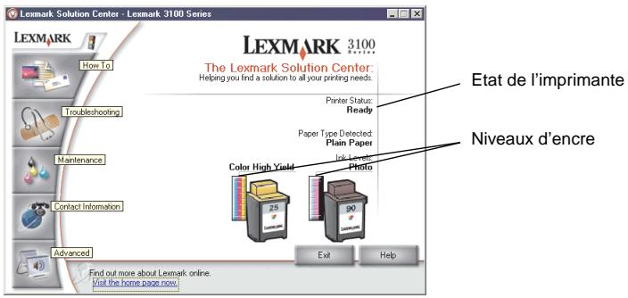 LEXMARK RK3100 - Utilisation du Centre de solution Lexmark - 1