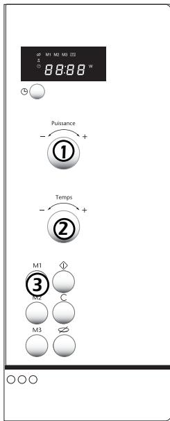 SAUTER SME 915 W - Touches Mémoires M1 / M2 / M3 - 4
