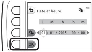 NIKKON COOLPiX - Reglez la date et l'heure, et appuyez sur la commande polyvalente 4 (OK). - 1