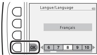 NIKKON COOLPiX - Mise sous tension de l'appareil photo et réglage de la langue d'affichage, de la date et de l'heure - 3