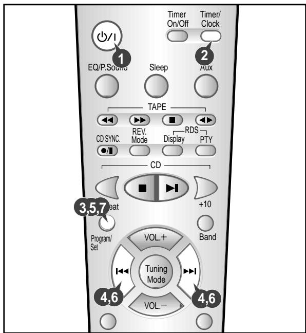 SAMSUNG MM-B7C - Réglage de l'horloge - 1