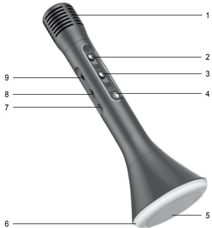 LEXIBOOK AUDIO LUDIQUEMIC210 - Microphone sans fil avec enceinte, lumières et changeur de voix Wireless microphone with speaker and lights and voice changer - 1