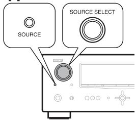 DENON AVR 1611 - Utilisation de la molette de l'appareil - 1