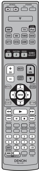 DENON AVR 1611 - Utilisation avec boîtier pour satellite (SAT) / cable (CBL) / IP TV - 1