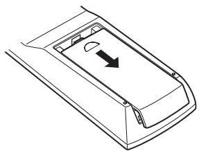 DENON AVR 1611 - Insertion des piles - 1