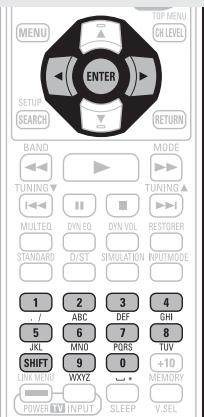 DENON AVR 1611 - Utilisation des touches numériques - 1