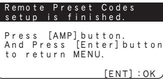 DENON AVR 1611 - Enregistrement des codes de préréglage - 1