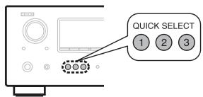 DENON AVR 1611 - Nom des réglages Sélection rapide - 2