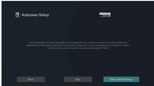 MARANTZ NC - Subwoofer level error message and how to adjust - 1