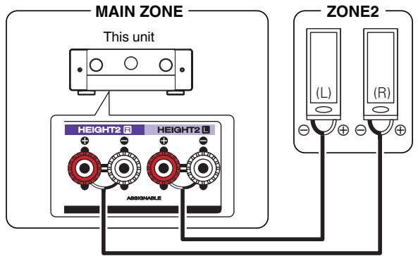 MARANTZ NC - ■ Connection 2: Connecting using a speaker output terminal - 1