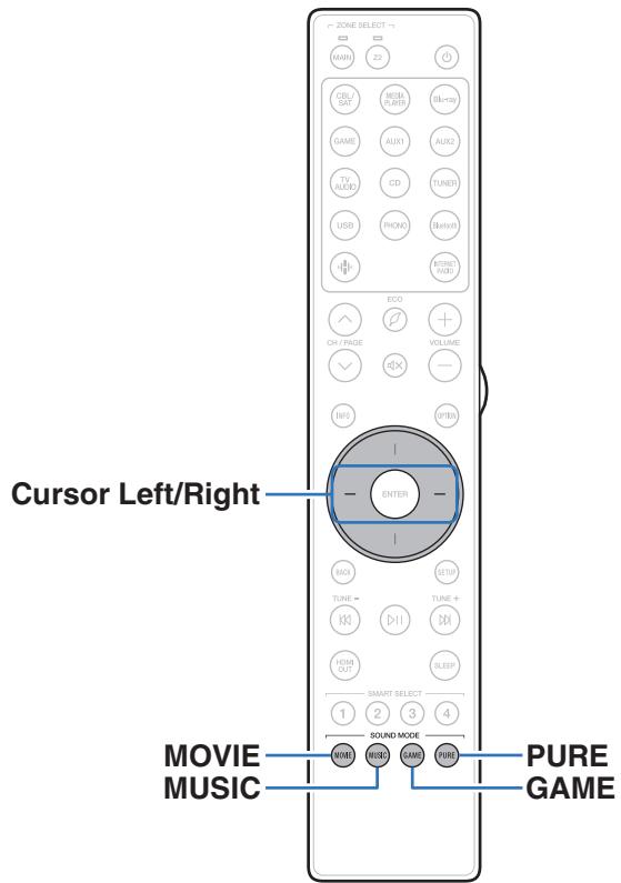 MARANTZ NC - Selecting a sound mode - 1