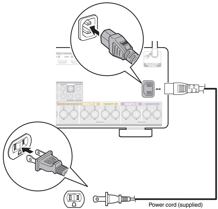 MARANTZ NC - Connecting the power cord - 1