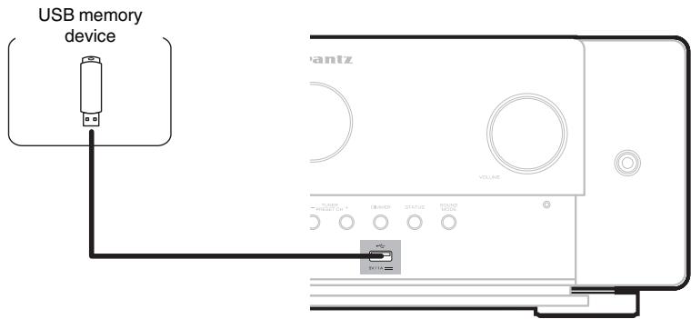 MARANTZ NC - Connecting a USB memory device to the USB port - 1