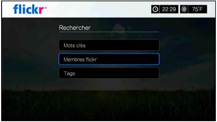 WESTERN DIGITAL PASMM WD TV - Pour rechercher un membre Flickr : - 1