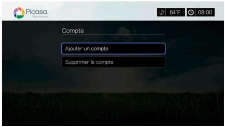 WESTERN DIGITAL PASMM WD TV - Connexion à votre compte Picasa - 3