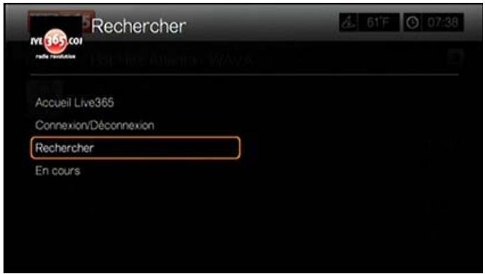 WESTERN DIGITAL PASMM WD TV - Pour rechercher une station Live365 : - 1