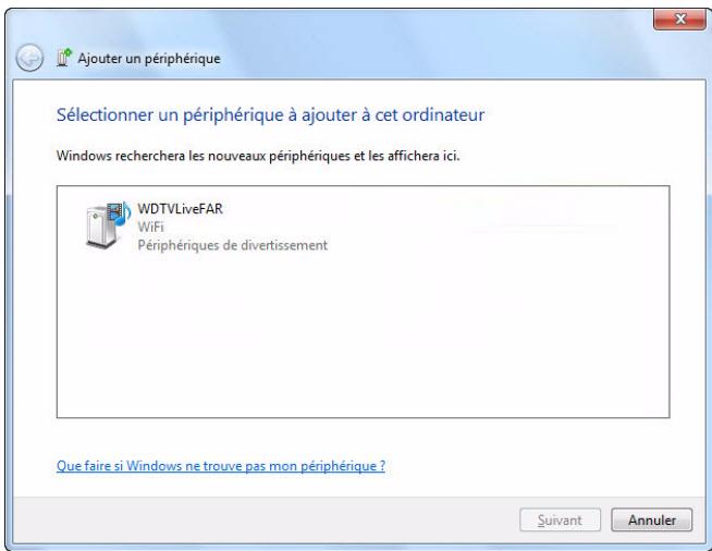 WESTERN DIGITAL PASMM WD TV - Cliquez sur le lecteur multimédia, puis cliquez sur Suivant. - 1