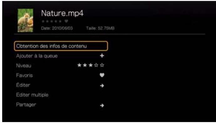 WESTERN DIGITAL PASMM WD TV - Options de menu Vidéo - 1