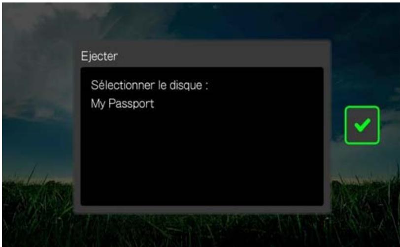 WESTERN DIGITAL PASMM WD TV - Pour déconnecter un périphérique USB : - 1