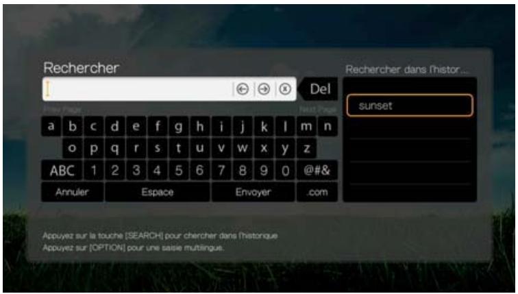 WESTERN DIGITAL PASMM WD TV - Pour utiliser l'icone Recherche dans l'histoire : - 1