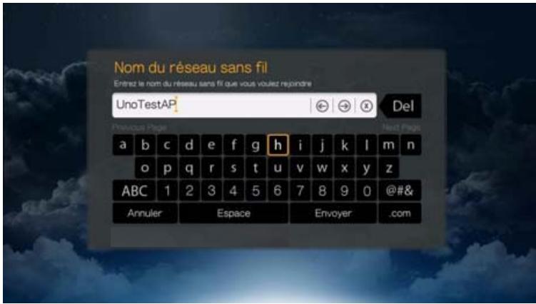 WESTERN DIGITAL PASMM WD TV - Recherche automatique ou saisie manuelle du nom de réseau sans fil - 2