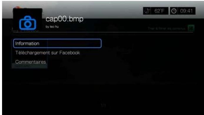 WESTERN DIGITAL PASMM WD TV - Options du Menu Photo - 1