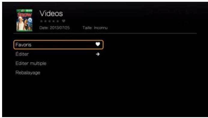 WESTERN DIGITAL PASMM WD TV - Options d'un dossier Vidéos - 1