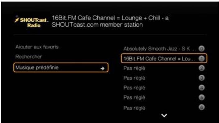 WESTERN DIGITAL PASMM WD TV - Pour attribuer une touche prérgée à une station : - 1