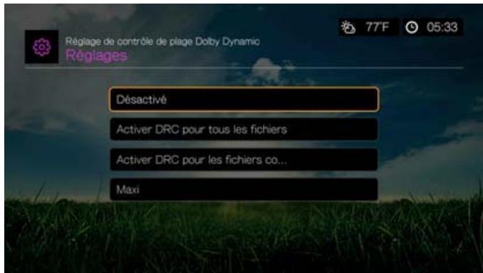 WESTERN DIGITAL PASMM WD TV - Paramètre Dolby Dynamic Range Control (DRC) - 1