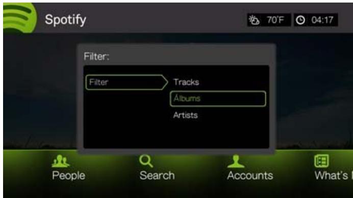 WESTERN DIGITAL PASMM WD TV - Pour rechercher un artiste un album ou un morceau Spotify : - 1