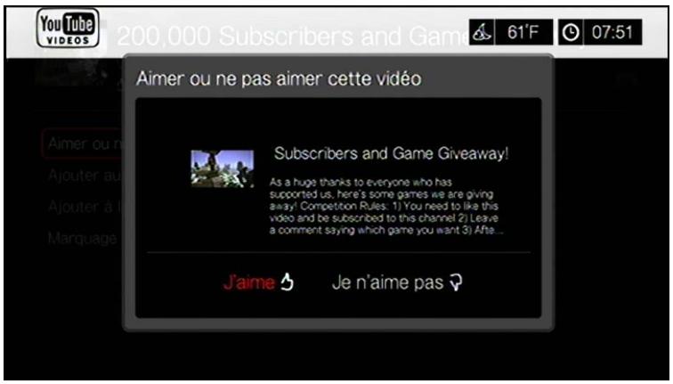 WESTERN DIGITAL PASMM WD TV - Marquer son appréciation d'une video (J'aime ou Je n'aime pas) - 2