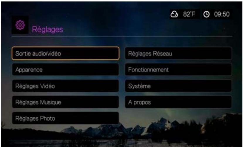 WESTERN DIGITAL PASMM WD TV - Pour selectionner une catégorie de Configuration: - 1