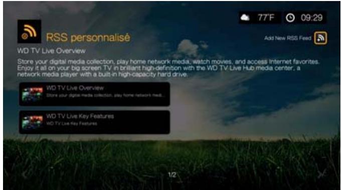 WESTERN DIGITAL PASMM WD TV - Ajouter des fils d'actualités personalisés - 1