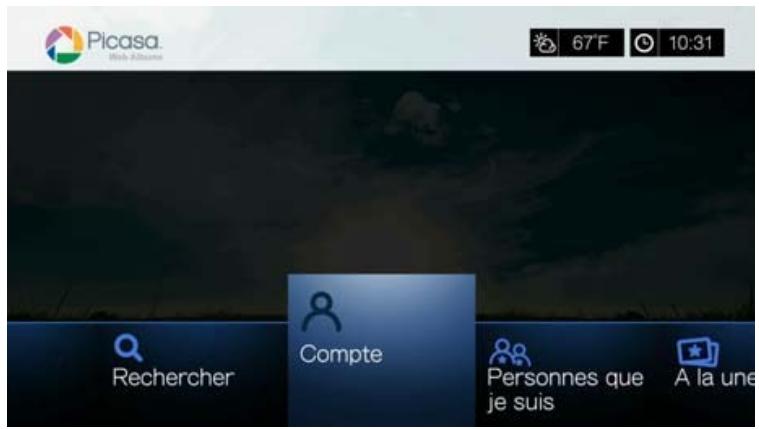 WESTERN DIGITAL PASMM WD TV - Connexion à votre compte Picasa - 2