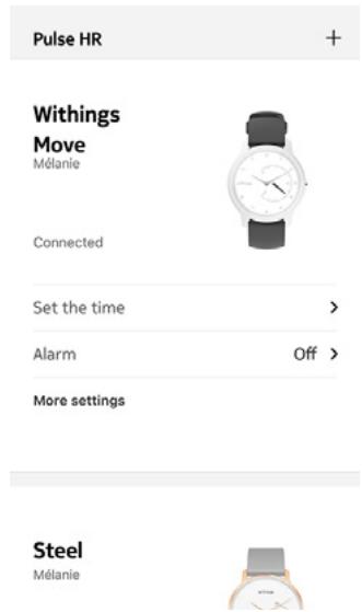WITHINGS MoveTimeChicBleu - Activer l'alarme - 1