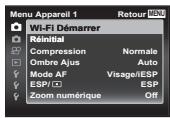 OLYMPUS TG-4 - Appuyez sur la touche MENU. - 1