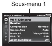 OLYMPUS TG-4 - Appuyez sur (molette principale) pourmettre les onglets de page en surbrillance. Utilisez (molette principale) pour selectionner la page souhaitee puis appuyez sur - 2
