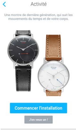 WITHINGS ACTIVITE NOIR - Touchez Commencer l'installation. - 1