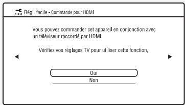 SONY BDV-Z7 - Appuyez sur ↑/↓ pour sélectionner le réglage souhaité pour la fonction Commande pour HDMI. - 1