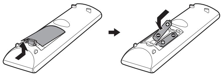 SONY BDV-Z7 - Insertion des piles dans la télécommande - 1