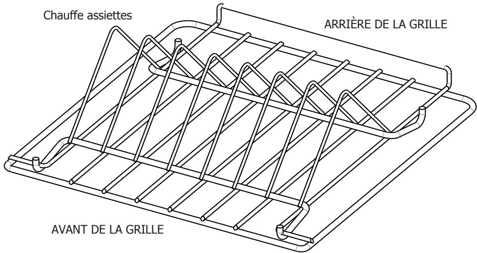 STOVES GOURMET 90 DFT NOIR - Pour installer le porte assiettes : - 1