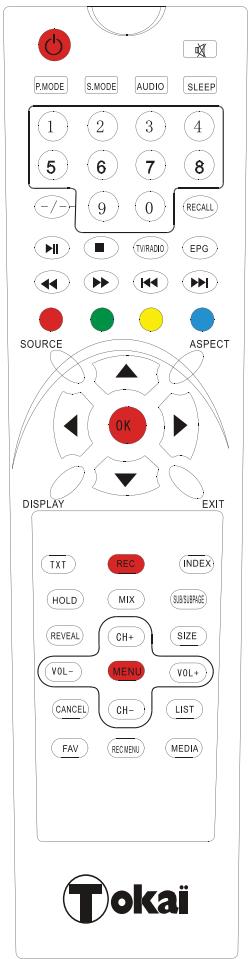 TOKAI LTL 1902U - Telecommande pour TV - 1