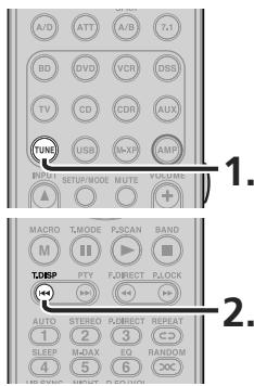 MARANTZ SR5004/N1B - CHANGER LES INFORMATIONS SIRIUS SUR L'AFFICHEUR DU PANNEAU AVANT - 1